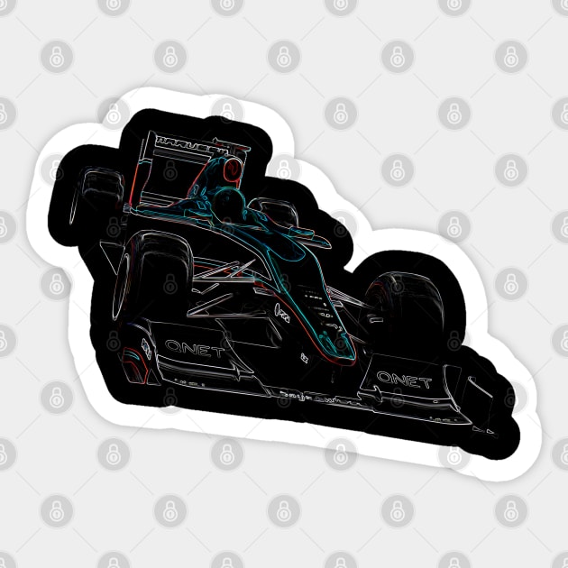 formula one, formula car colored Sticker by hottehue